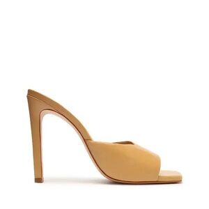 SCHUTZ Beige Heeled Mule Sandals
